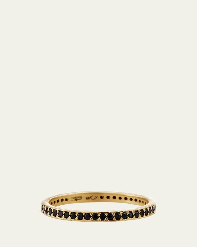 Old World 18k Black Sapphire Eternity Band Ring